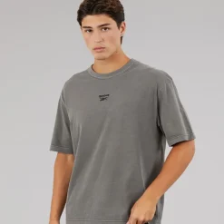Reebok Herren Identity Gewaschenes T-Shirt Schwarz