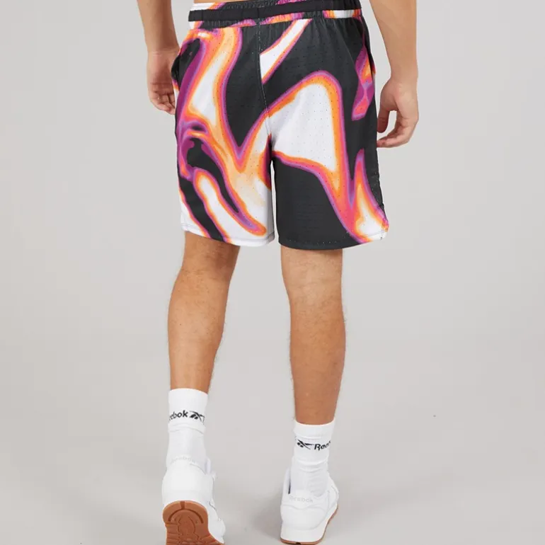 Reebok Herren Reebok Basketball Grafik 7 Zoll Transition Shorts Heat Wave