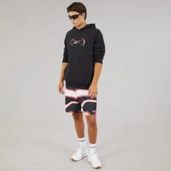Reebok Herren Reebok Basketball Heat Wave Grafik Hoodie Schwarz