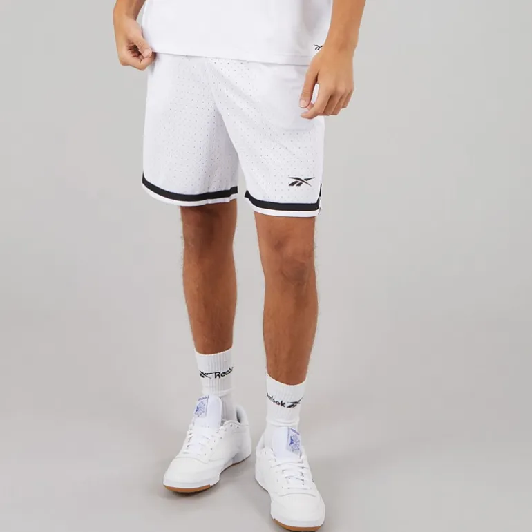 Reebok Herren Reebok Basketball 7 Zoll Transition Shorts Weiß