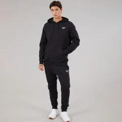 Reebok Herren Reebok Identity Kleines Logo Fleece Hoodie Schwarz