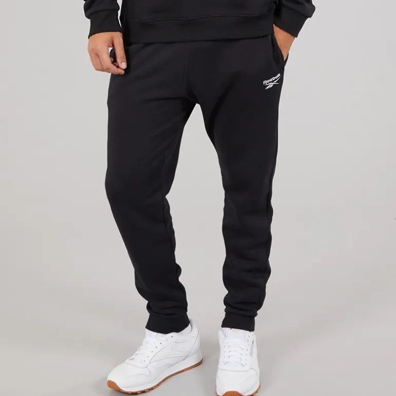Reebok Herren Reebok Identity Kleines Logo Fleece Jogginghosen Schwarz