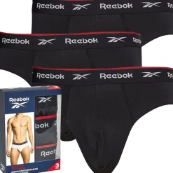Reebok Herren Wiggins Performance Drei-Pack Slips Schwarz
