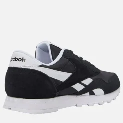 Reebok Junior Junge Klassische Nylon Turnschuhe Schwarz/Schwarz/Weiß