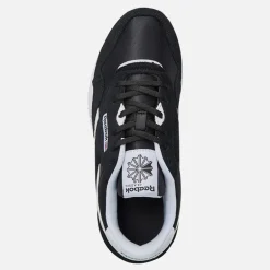 Reebok Junior Junge Klassische Nylon Turnschuhe Schwarz/Schwarz/Weiß