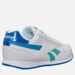 Reebok Mädchen Royal Classic Jog 3.0 Sneaker Weiß/Aqua/Optimum Blue