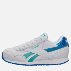 Reebok Mädchen Royal Classic Jog 3.0 Sneaker Weiß/Aqua/Optimum Blue