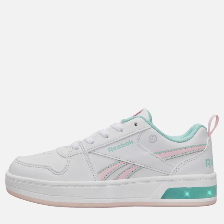 Reebok Mädchen Royal Prime Step N Flash Turnschuhe Weiß/Frosted Berry/Glitch Aqua