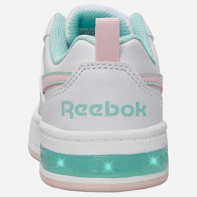 Reebok Mädchen Royal Prime Step N Flash Turnschuhe Weiß/Frosted Berry/Glitch Aqua