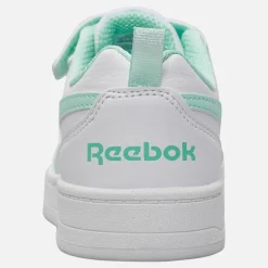 Reebok Mädchen Royal Prime 2.0 Zwei Riemen Klettverschluss Turnschuhe Weiß/Weiß/Glitch Aqua