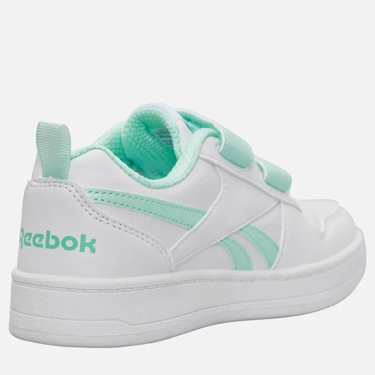Reebok Mädchen Royal Prime 2.0 Zwei Riemen Klettverschluss Turnschuhe Weiß/Weiß/Glitch Aqua