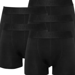 Resteröds Herren Baumwoll Boxer Schwarz 5er Pack