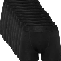 Resteröds Herren Zehnerpack Boxershorts Schwarz