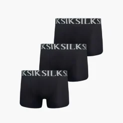 SikSilk Herren 3er Pack Boxershorts Schwarz