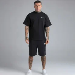 SikSilk Herren Essential Cargoshorts Schwarz