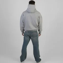 SikSilk Herren Essentials Hoodie Grey Marl
