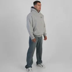 SikSilk Herren Essentials Hoodie Grey Marl