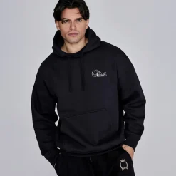 SikSilk Herren Essentials Hoodie Schwarz