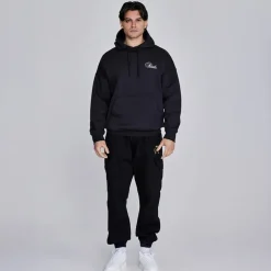 SikSilk Herren Essentials Hoodie Schwarz