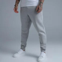SikSilk Herren Essentials Jogginghose Grey Marl