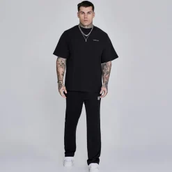 SikSilk Herren Essentials Poly Trainingshose Schwarz