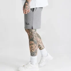 SikSilk Herren Essentials Shorts Grey Marl