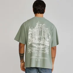 SikSilk Herren Grafik T Shirt Grün