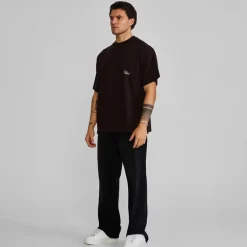 SikSilk Herren Oversized T-Shirt Braun