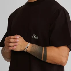 SikSilk Herren Oversized T-Shirt Braun
