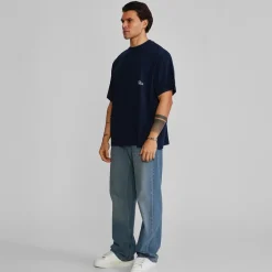 SikSilk Herren Oversized T-Shirt Navy