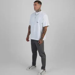 SikSilk Herren Oversized T-Shirt Weiß