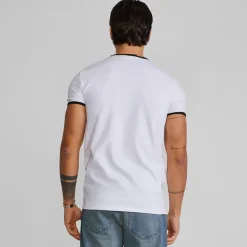 SikSilk Herren Ringer T-Shirt Weiß/Schwarz