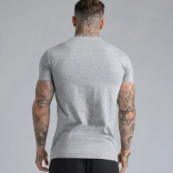SikSilk Herren T-Shirt Grey Marl