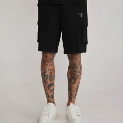 SikSilk Herren T Shirt Und Shorts Set Schwarz
