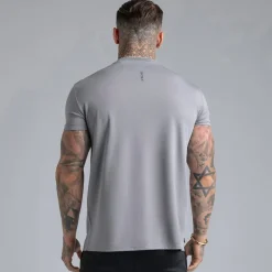 SikSilk Herren Zwei Pack Muskel Fit T-Shirts Schwarz/Grau