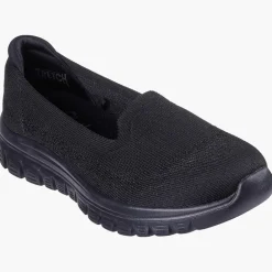 SKECHERS Damen Anmutige Sneakers Schwarz