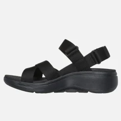 SKECHERS Damen Gowalk Arch Fit Sandalen Schwarz