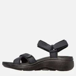 SKECHERS Damen Gowalk Arch Fit Sandalen Schwarz
