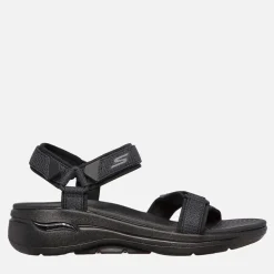 SKECHERS Damen Gowalk Arch Fit Sandalen Schwarz