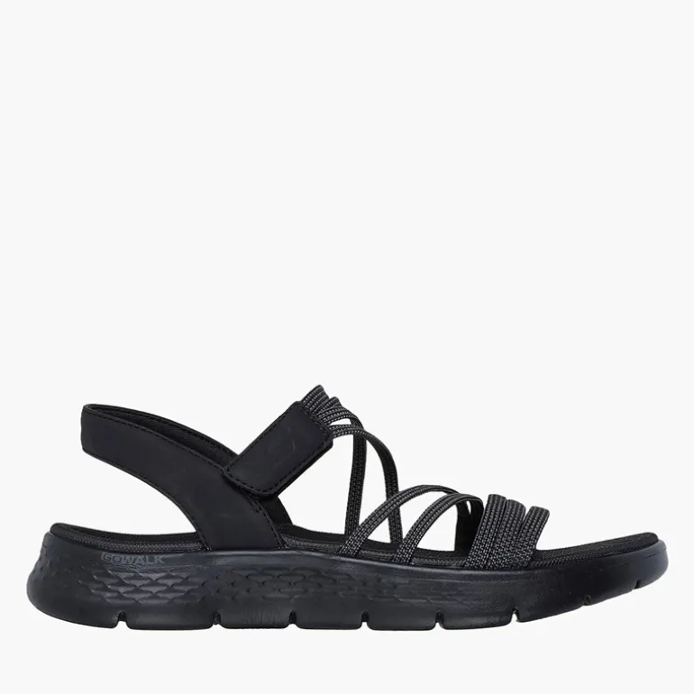 SKECHERS Damen Go Walk Flex Sandalen Schwarz