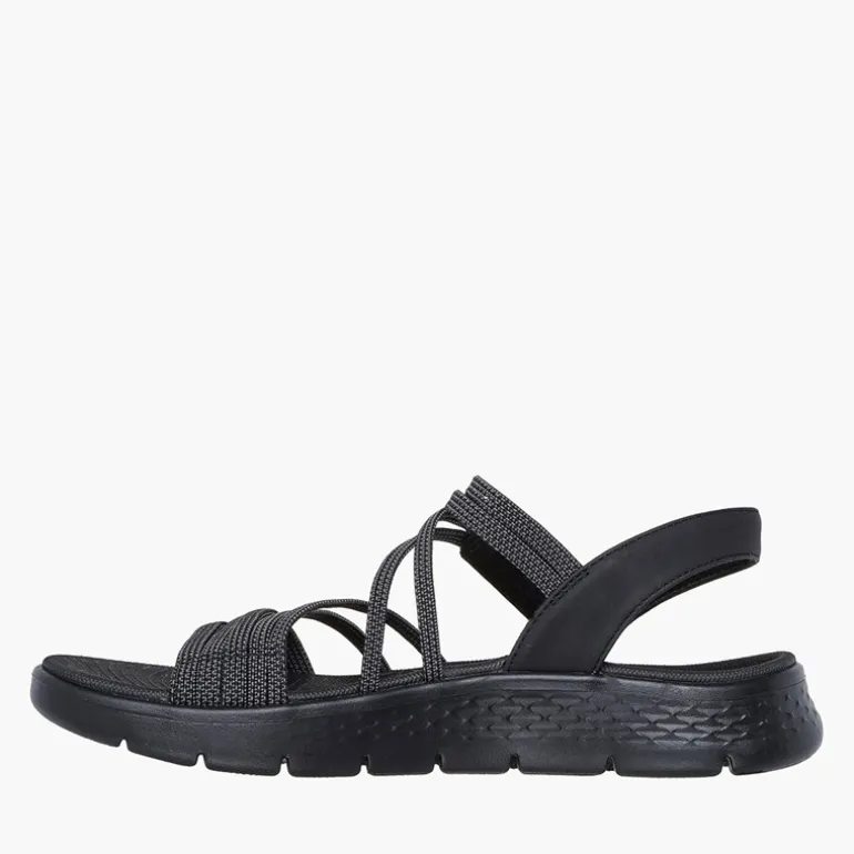 SKECHERS Damen Go Walk Flex Sandalen Schwarz