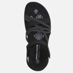 SKECHERS Damen Reggae Sandalen Slim Schwarz