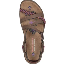 SKECHERS Damen Reggae Vacay Sandalen Braun
