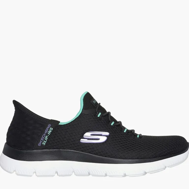 SKECHERS Damen Slip In Summits Sneaker Schwarz