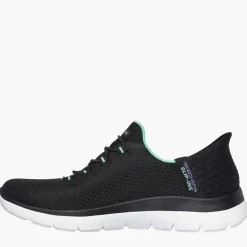 SKECHERS Damen Slip In Summits Sneaker Schwarz