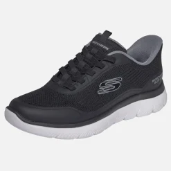 SKECHERS Herren Summits Leyter Slip Ins Sneaker Schwarz