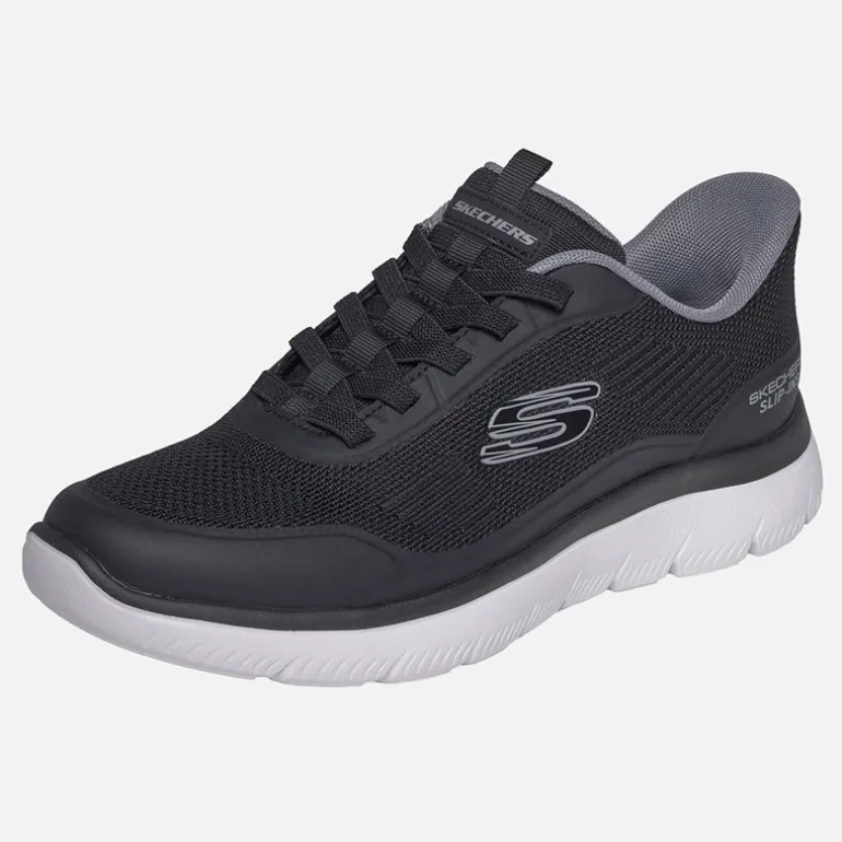 SKECHERS Herren Summits Leyter Slip Ins Sneaker Schwarz