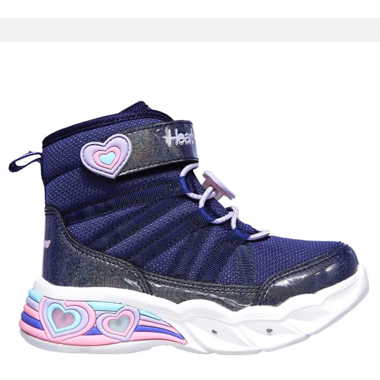 SKECHERS Mädchen lieben es zu glänzen Sweetheart leichte Stiefel Navy Lavender