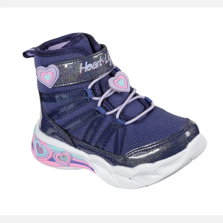 SKECHERS Mädchen lieben es zu glänzen Sweetheart leichte Stiefel Navy Lavender
