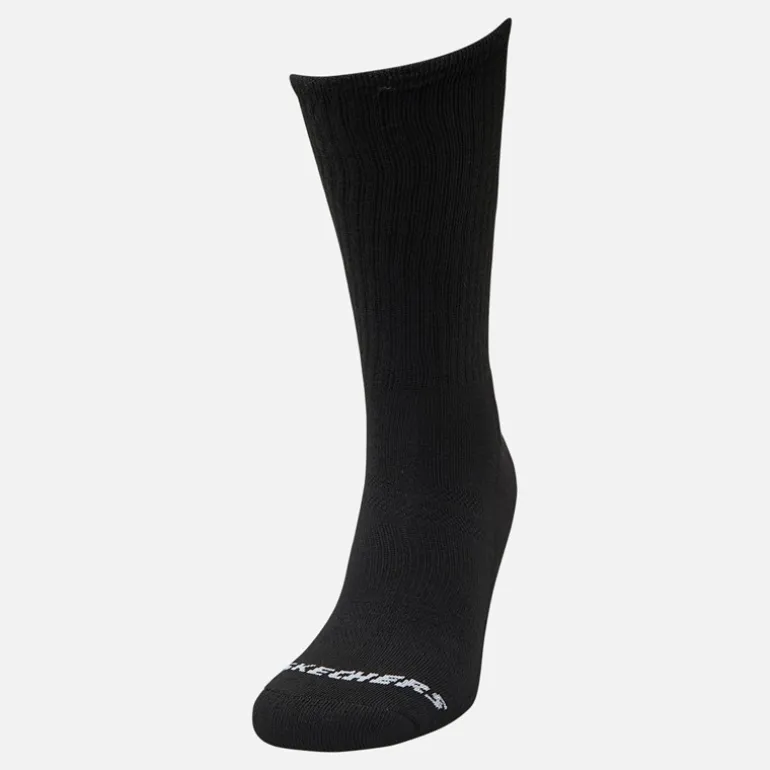 SKECHERS Sechserpack Crew Socken Schwarz